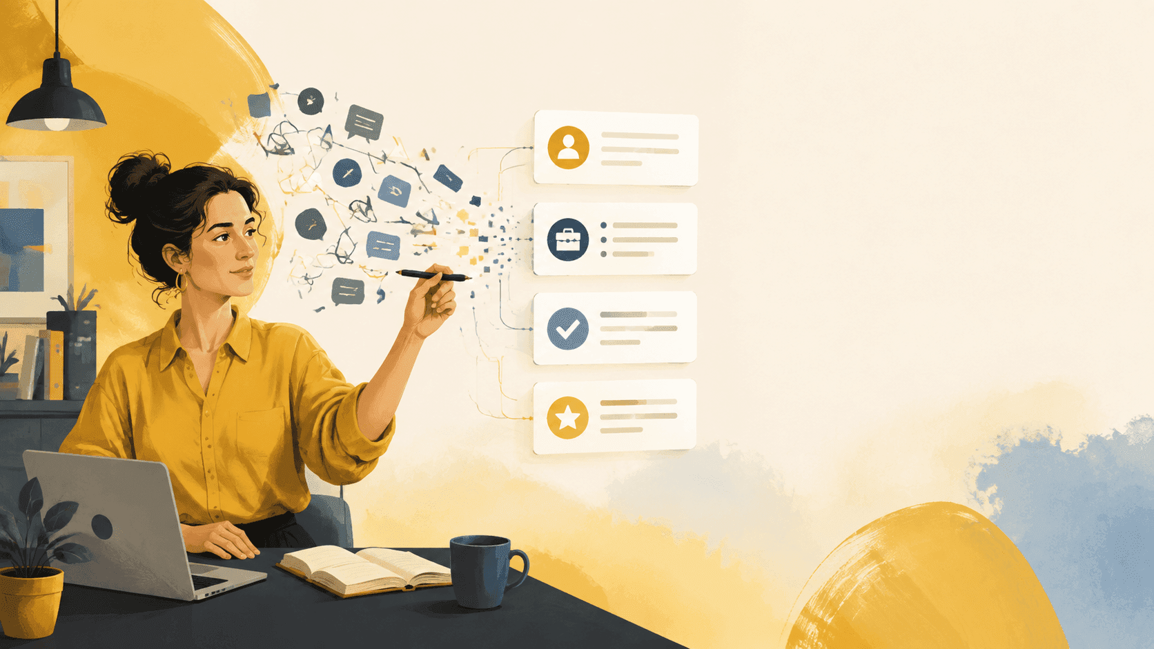 A hiring manager turning complicated notes into a clear structured job description